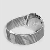 Buy Shop Calvin Klein Minimal White Dial Silver Mesh Bracelet Watch for Men - K3M2112Y USA Online