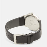 Buy Shop Calvin Klein Minimal Grey Dial Black Leather Strap Watch for Men - K3M221C3 USA Online