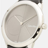 Buy Shop Calvin Klein Minimal Grey Dial Black Leather Strap Watch for Men - K3M221C3 USA Online