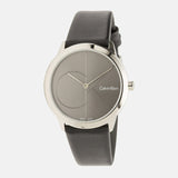 Buy Shop Calvin Klein Minimal Grey Dial Black Leather Strap Watch for Men - K3M221C3 USA Online