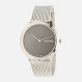 Buy Shop Calvin Klein Minimal Grey Dial Silver Mesh Bracelet Watch for Women - K3M221Y3 USA Online