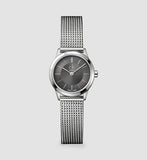 Buy Shop Calvin Klein Minimal Grey Dial Silver Mesh Bracelet Watch for Women - K3M23124 USA Online