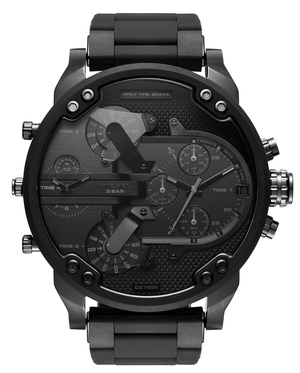 Buy Shop Diesel Mr Daddy 2.0 Chronograph Black Dial Black Steel Strap Watch For Men - DZ7396 USA Online