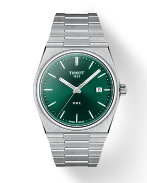 Buy Shop Tissot PRX Green Dial Silver Steel Strap Watch For Men - T137.410.11.091.00 USA Online