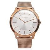 Buy Shop Calvin Klein Minimal White Dial Rose Gold Mesh Bracelet Watch for Men - K3M21626 USA Online