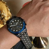 Buy Shop Fossil FB-01 Chronograph Black Dial Grey Steel Strap Watch for Men - FS5835 USA Online