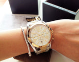 Buy Shop Michael Kors Bradshaw Silver Dial Two Tone Steel Strap Watch for Women - MK5627 USA Online