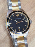 Buy Shop Emporio Armani Quartz Black Dial Two Tone Steel Strap Watch For Men - AR80017 USA Online