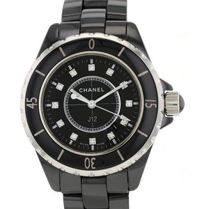 Buy Shop Chanel J12 Quartz Diamonds Black Dial Black Steel Strap Watch for Women - J12 H1625 USA Online