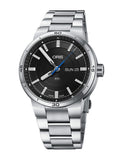 Oris TT1 Day Date Black Dial Silver Steel Strap Watch for Men - 0173577524154-0782408