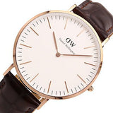 Buy Shop Daniel Wellington Classic York White Dial Brown Leather Strap Watch For Men - DW00100011 USA Online