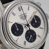 Buy Shop Tag Heuer Carrera Chronograph 60th Anniversary Silver Dial Black Leather Strap Watch for Men - CBK221H.FC8317 USA Online