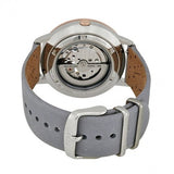 Fossil Vintage Muse Automatic Skeleton White Dial Grey Leather Strap Watch for Women - ME3131