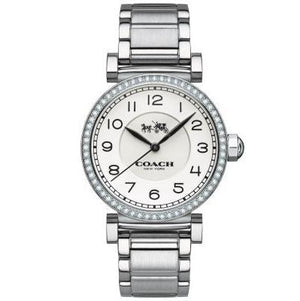 Buy Shop Coach Madison White Dial Silver Steel Strap Watch for Women - 14502396 USA Online
