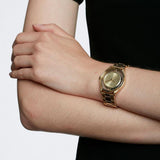 Buy Shop Marc Jacobs Marc Tether Transparent Gold Dial Gold Steel Strap Watch for Women - MBM3413 USA Online