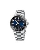 Oris Aquis Date Blue Dial Silver Steel Strap Watch for Men - 0173377304135-0782405PEB