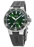 Oris Aquis Date Green Dial Black Rubber Strap Watch for Men - 0173377304157-0742464EB