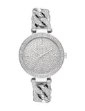 Buy Shop Michael Kors Catelyn Quartz Crystals Silver Dial Silver Steel Strap Watch For Women - MK4675 USA Online