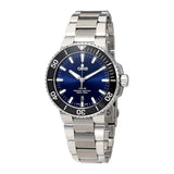 Buy Shop Oris Aquis Date Blue Dial Silver Steel Strap Watch for Men - 0173377304135-0782405PEB USA Online