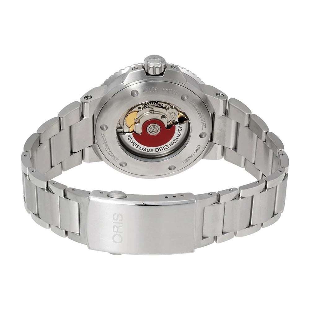 Buy Shop Oris Aquis Date Blue Dial Silver Steel Strap Watch for Men - 0173377304135-0782405PEB USA Online