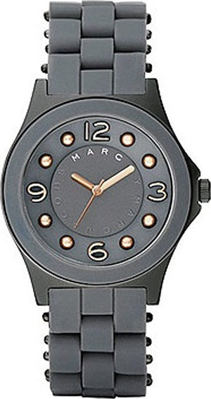 Buy Shop Marc Jacobs Pelly Grey Dial Grey Silicone Strap Watch for Women - MBM2537 USA Online