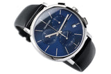 Buy Shop Calvin Klein Chronograph Blue Dial Black Leather Strap Watch for Men - K8Q371CN USA Online