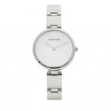 Buy Shop Calvin Klein Wavy Silver Dial Silver Steel Strap Watch for Women - K9U23146 USA Online