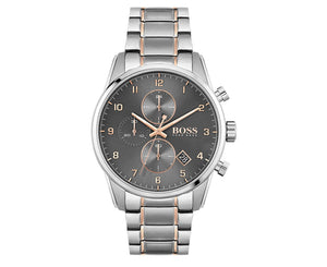 Buy Shop Hugo Boss Skymaster Grey Dial Two Tone Steel Strap Watch for Men - 1513789 USA Online