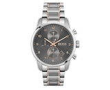 Hugo Boss Skymaster Chronograph Grey Dial Two Tone Steel Strap Watch for Men - 1513789
