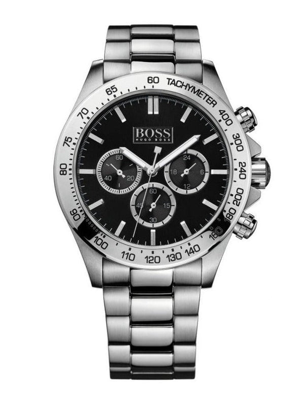 Buy Shop Hugo Boss Ikon Black Dial Silver Steel Strap Watch for Men - 1512965 USA Online
