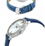 Buy Shop Michael Kors Cinthia Mother of Pearl Dial Blue Leather Strap Watch for Women - MK2661 USA Online