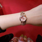 Buy Shop Marc Jacobs Amy Rose Gold Dial Rose Gold Steel Strap Watch for Women - MBM3219 USA Online