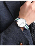 Buy Shop Daniel Wellington Classic Nottingham White Dial Two Tone NATO Strap Watch For Men - 0208DW USA Online