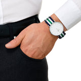 Buy Shop Daniel Wellington Classic Nottingham White Dial Two Tone NATO Strap Watch For Men - 0208DW USA Online