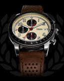 Buy Shop Fossil Sport Tourer Chronograph White Dial Brown Leather Strap Watch for Men - FS6042 USA Online