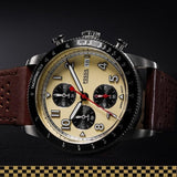 Buy Shop Fossil Sport Tourer Chronograph White Dial Brown Leather Strap Watch for Men - FS6042 USA Online
