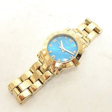 Buy Shop Marc Jacobs Amy Dinky Blue Dial Gold Steel Strap Watch for Women - MBM3229 USA Online