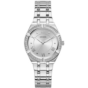 Buy Shop Guess Cosmo Diamonds Silver Dial Silver Steel Strap Watch For Women - GW0033L1 USA Online
