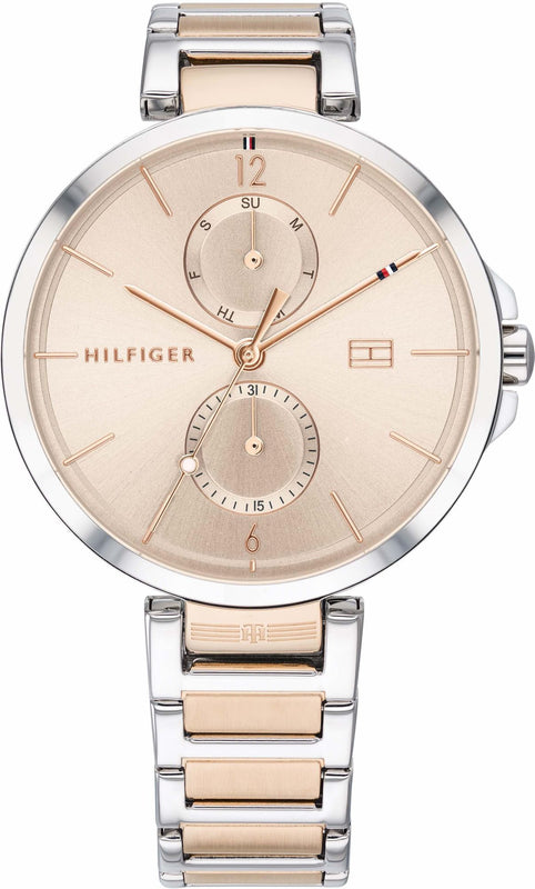 Buy Shop Tommy Hilfiger Angela Chronograph Pink Dial Two Tone Steel Strap Watch for Women - 1782127 USA Online