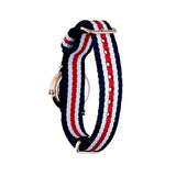 Buy Shop Daniel Wellington Classic Petite Silver Dial Three Tone Nylon Strap Watch for Women - DW00100255 USA Online