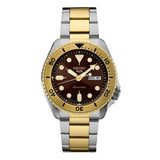 Buy Shop Seiko 5 Sports Automatic Brown Dial Two Tone Steel Strap Watch For Men - SRPK24 USA Online