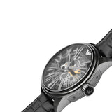 Buy Shop Emporio Armani Meccanico Automatic Black Dial Leather Strap Watch For Men - AR4629 USA Online