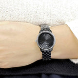 Buy Shop Emporio Armani Crystal Ceramica Black Dial Black Steel Strap Watch For Women - AR1478 USA Online