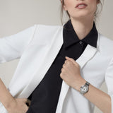 Buy Shop Cartier Ballon Bleu De Cartier Silver Dial Silver Steel Strap Watch for Women - WSBB0044 USA Online