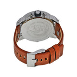 Buy Shop Diesel SBA Dual Time Black Dial Brown Leather Strap Watch For Men - DZ7264 USA Online