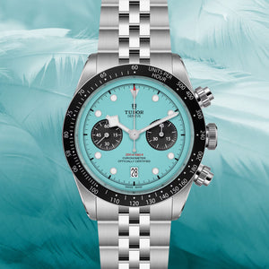 Buy Shop Tudor Black Bay Chrono Blue Dial Silver Steel Strap Watch for Men - M79360N-0024 USA Online