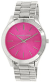 Buy Shop Michael Kors Slim Runway Quartz Pink Dial Silver Steel Strap Watch For Women - MK3291 USA Online