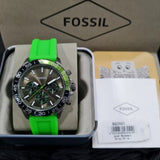 Buy Shop Fossil Bannon Chronograph Grey Dial Green Silicone Strap Watch for Men - BQ2501 USA Online