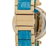Buy Shop Michael Kors Parker Blue Mother of Pearl Dial Two Tone Steel Strap Watch for Women - MK6491 USA Online