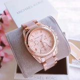 Buy Shop Michael Kors Blair Chronograph Rose Gold Dial Two Tone Steel Strap Watch for Women - MK5943 USA Online